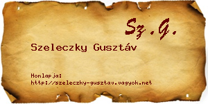 Szeleczky Gusztáv névjegykártya